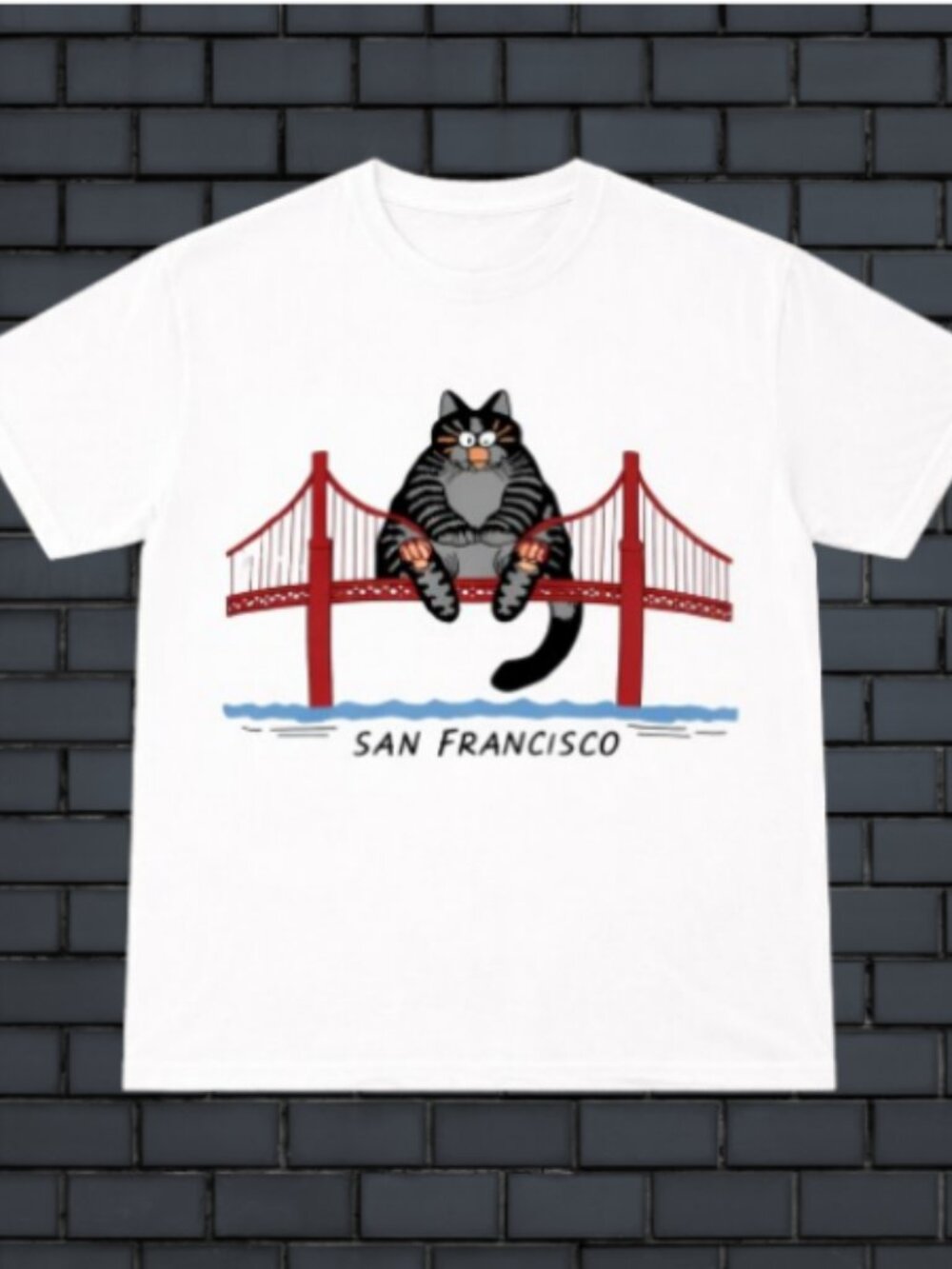 Golden Gate Bridge Cat T shirt